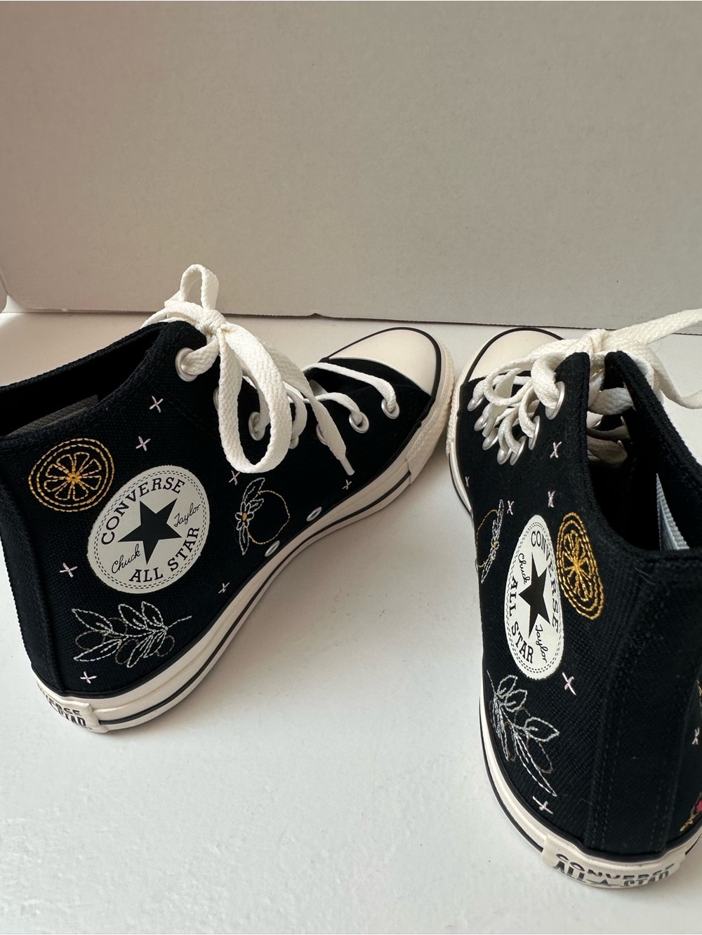 Embroidered Converse High Top Sneakers - Picture 6 of 10
